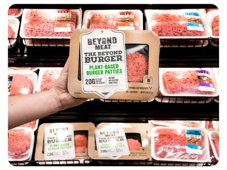 beyond burger meat case