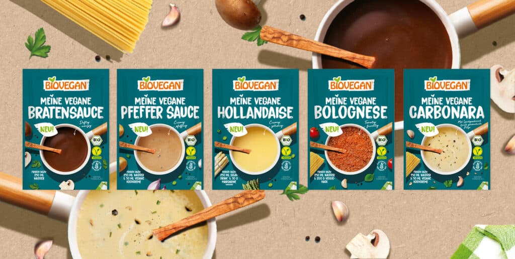 Biovegan pressemitteilung saucen visual