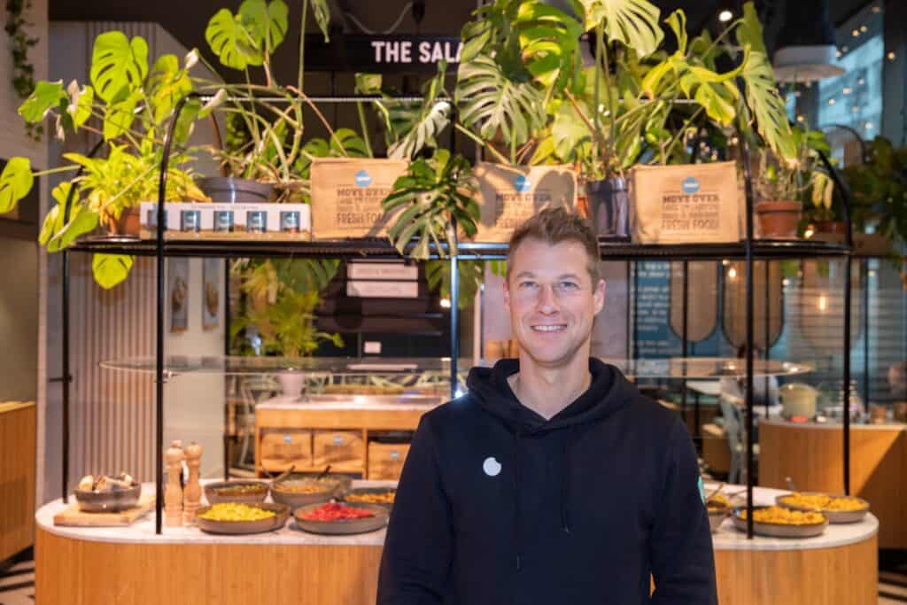 Foodmaker ceo lieven van lomme in einem foodmaker-restaurant in belgien