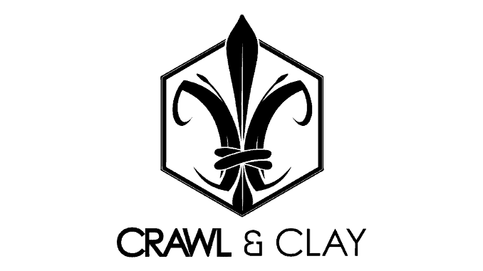 Crawl and clay logo