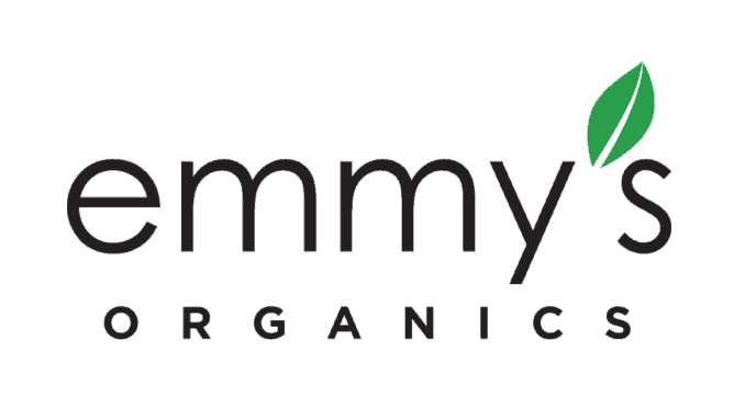 Logo von emmys organics: veganer bio-bäcker