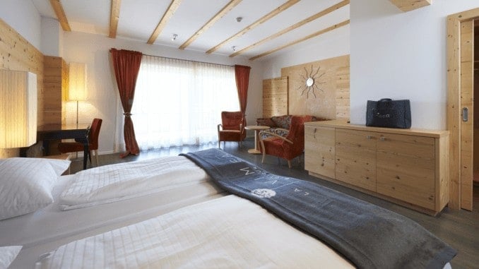 Zimmeransicht im veganen hotel la vimea