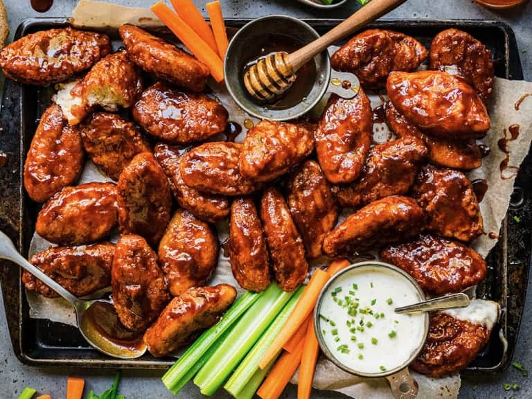Quorn hot honey bbq wings