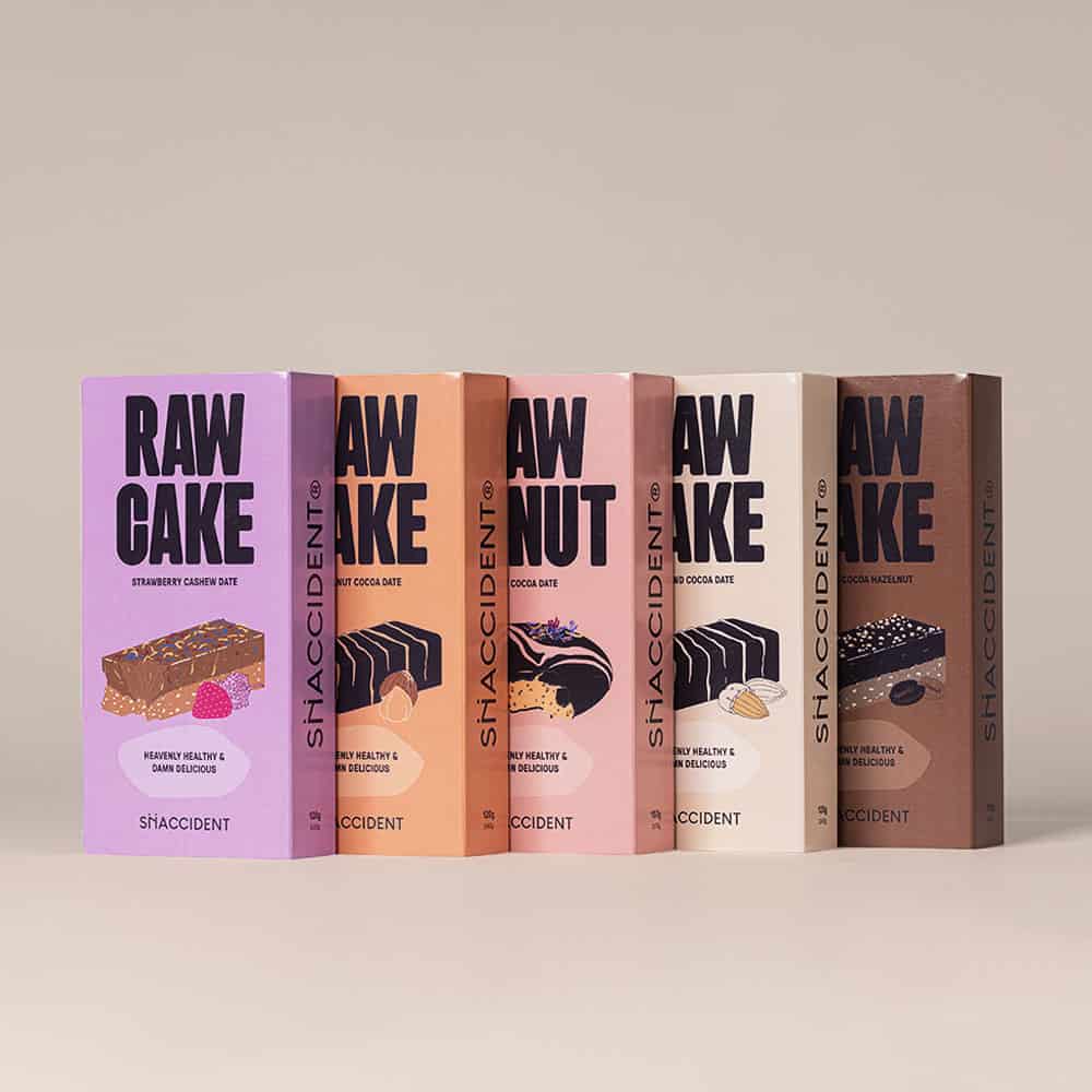 Snaccident raw cakes