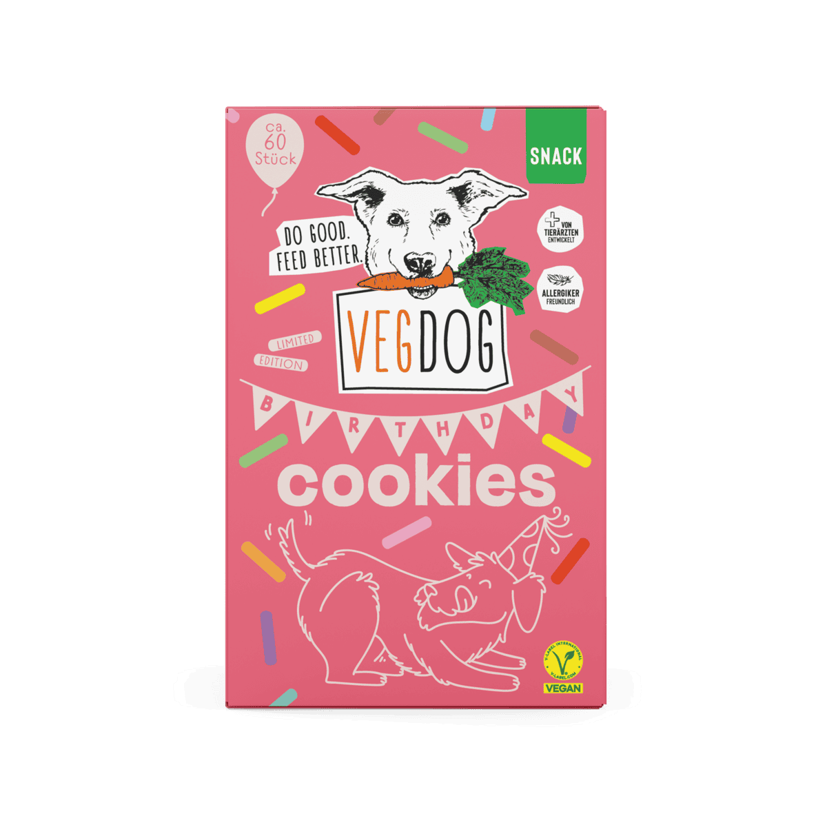© vegdog birthday cookies