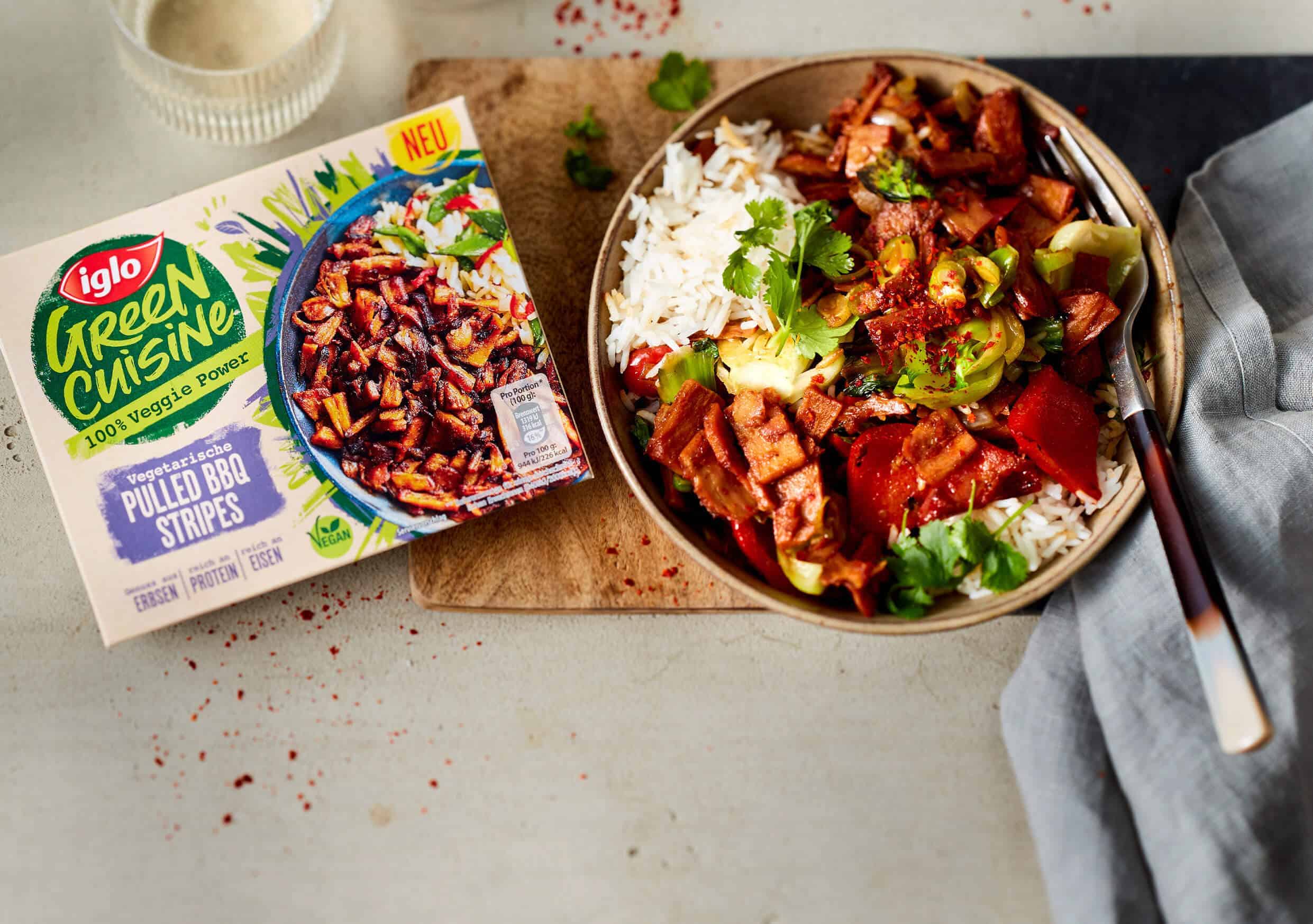 Iglo greencuisine pulled bbq stripes