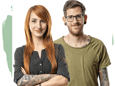 Nadine und philipp steuer, kupfergrün