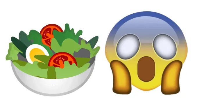 Salat-Emoji von Google noch unvegan