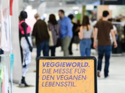 Veggieworld-messe-schild-event