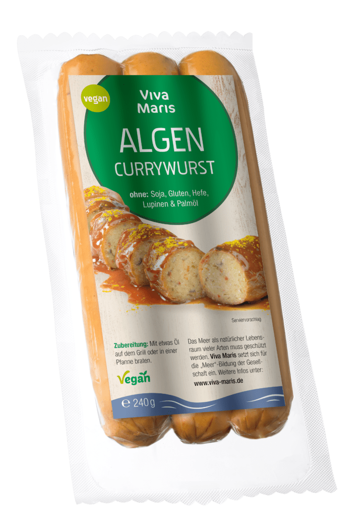 Vegane Algen Bratwurst Von Viva Maris Von Hand zubereitet: Vegane Algen Bratwurst von Viva Maris